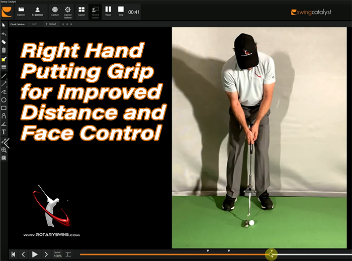 Right Hand Putting Grip for Touch and Distance Control