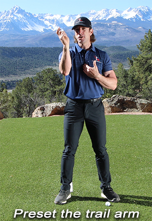 setting right arm in golf backswing