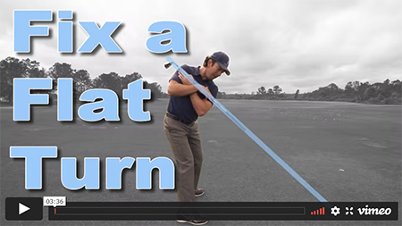 how to fix a flat golf shoulder turn