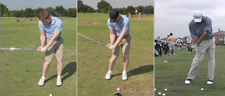 pro golfer demonstrates how to improve golf swing lag