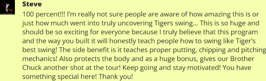 Member review from Steve: this program honestly teaches people how to swing like the best