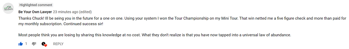 Golf pro uses DEAD Drill to win Tour Championship