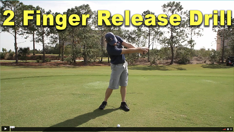 2 finger golf club release drill