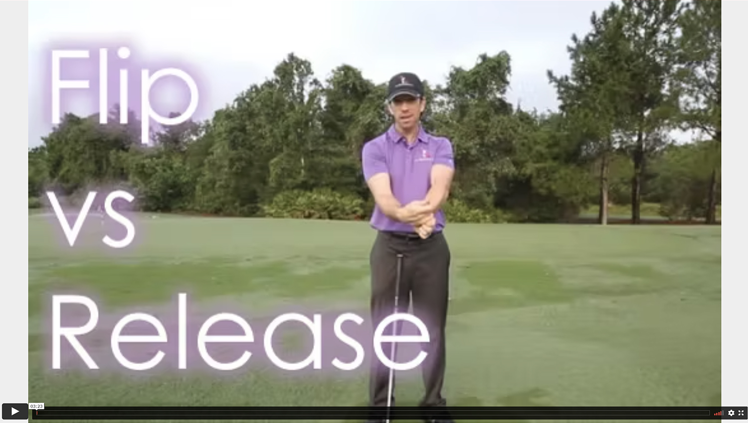 flip vs release in golf swing